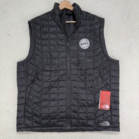 NWT The North Face Thermoball Black Puffer Trek Vest Mens XL Brand Logo Insulate - Picture 1 of 7